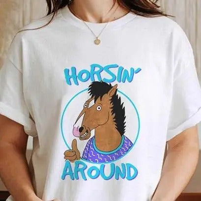 Horseman Lovers Movie Tshirt Horsin' Around Classic T Shirt Summer Tee