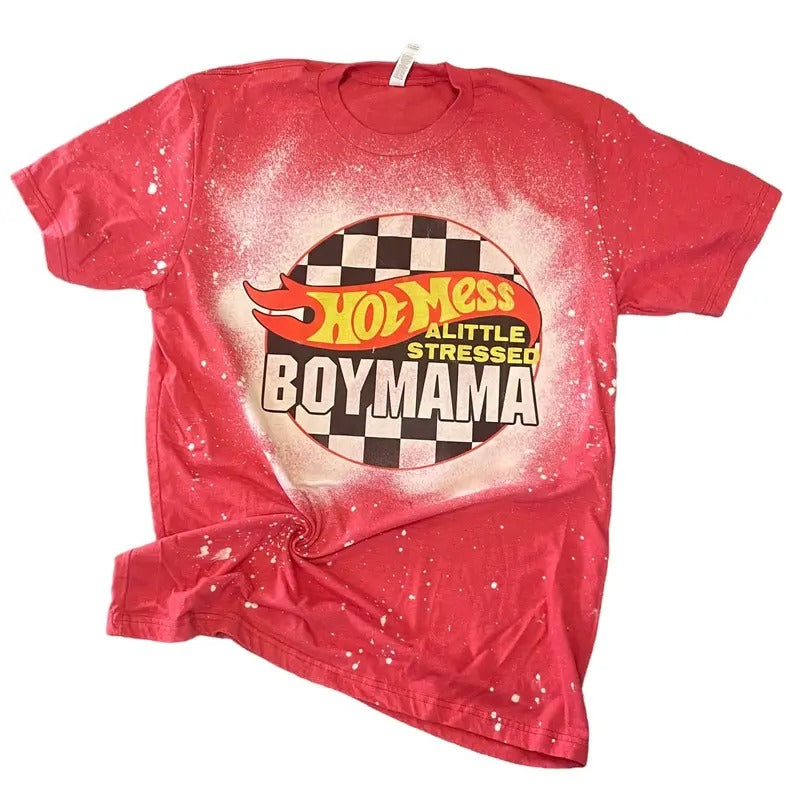 Hot Mess Little Stressed Boy Mama Shirt