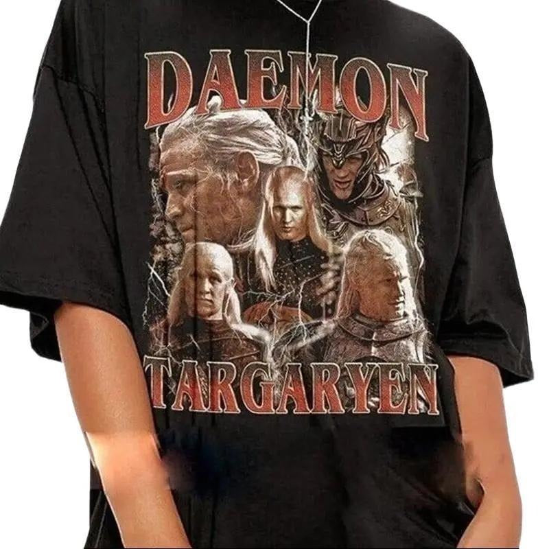 House Of Dragon Daemon Targaryen Shirt - Retro Daemon Targaryen Graphic Tee, Game Of Thrones, TV Series Shirt, Unisex Full Size, Underwear Streetwear Tshirt
