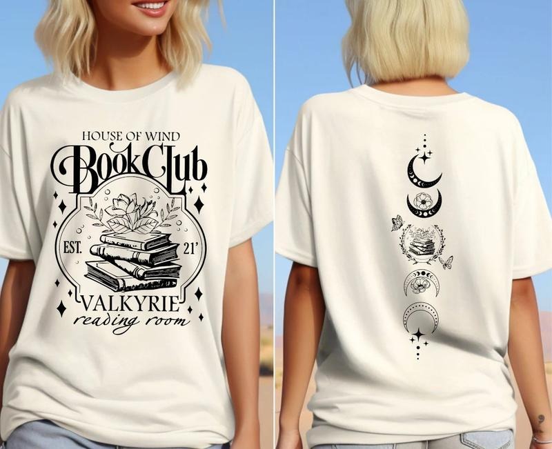 House Of Wind Book Club Shirt, Valkyrie Reading Room Tshirt, Night Court Sarah J Maas Tee, Acotar Book Club Shirt, Book...