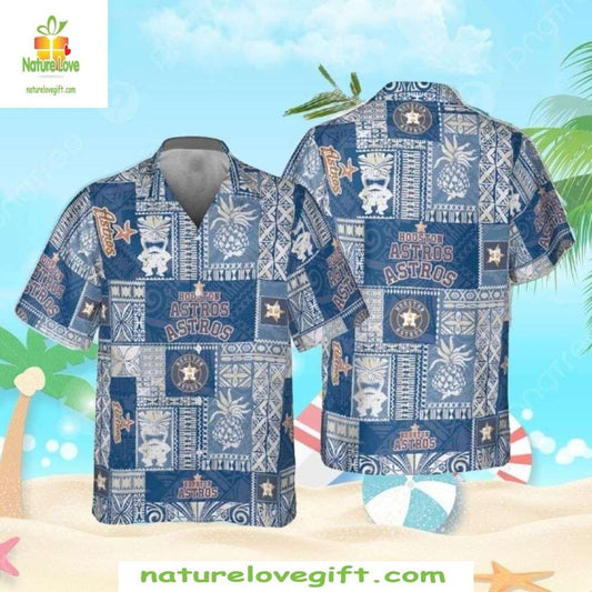 Houston Astros Hawaiian Shirt MLB Baseball Tapa Print Stylish Apparel