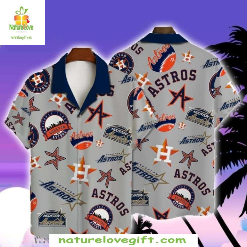 Houston Astros Hawaiian Shirt MLB Baseball Apparel Stylish Team Logo Design