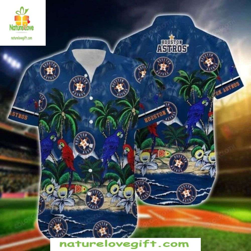 Houston Astros Hawaiian Shirt Stylish Baseball Apparel for Nighttime