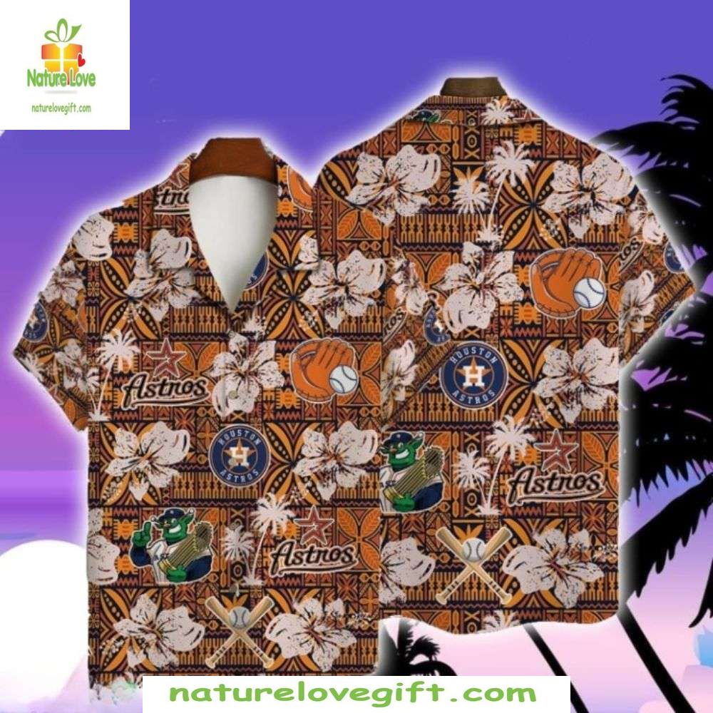 Houston Astros Hawaiian Shirt Tropical Baseball Mix Stylish MLB Apparel