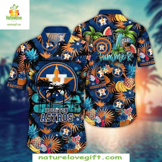 Houston Astros Hawaiian Shirt Tropical Summer Vibes Baseball Apparel
