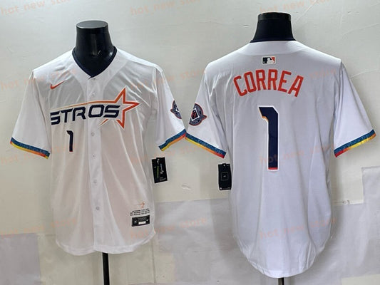 Houston Astros #1 Carlos Correa Astros 4 Collaboration Style 6