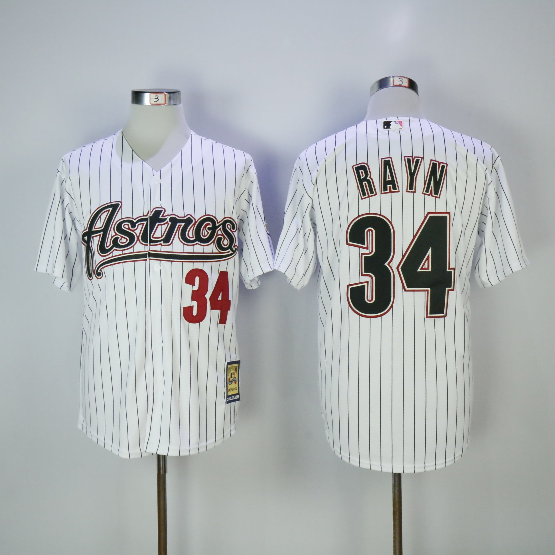Houston Astros #34 Nolan Ryan Astros 34 White Inverted