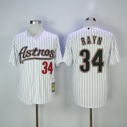 Houston Astros #34 Nolan Ryan Astros 34 White Inverted
