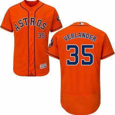 Houston Astros #35 Justin Verlande Astros 35 Orange Elite
