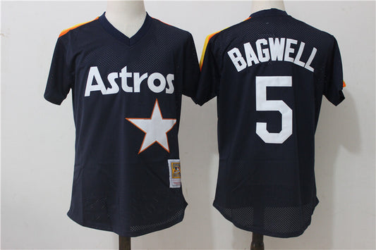 Houston Astros #5 Jeff Bagwell Mesh Throwback