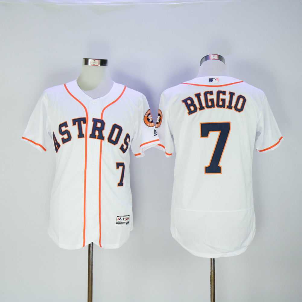 Houston Astros #7 Craig Biggio Astros 7 White Elite Retro Player