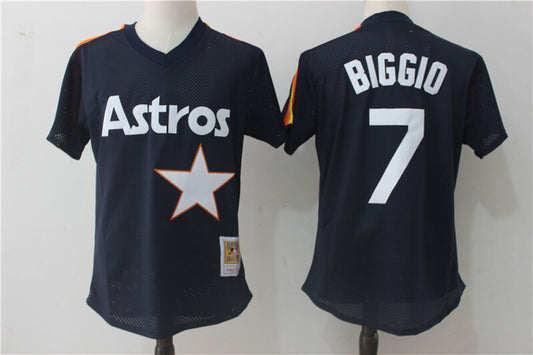 Houston Astros #7 Craig Biggio Mesh Throwback