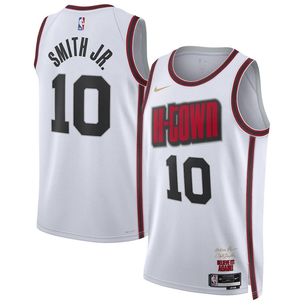 Houston Rockets #10 Jabari Smith Jr. Unisex 202425 Swingman Player Jersey - City Edition - White