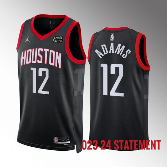 Houston Rockets #12 Steven Adams Black 2023-24 Statement Edition