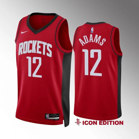 Houston Rockets #12 Steven Adams Icon Edition Red Jersey
