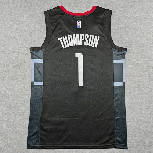Houston Rockets #1 Amen Thompson Rockets 1 Black Style 1