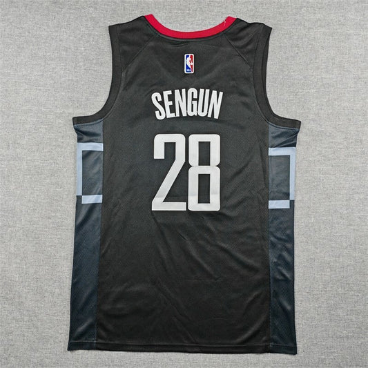Houston Rockets #28 Alperen Sengun Rockets 28 Black Style 1
