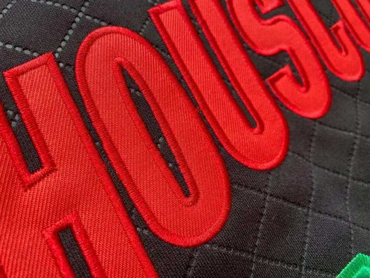 Houston Rockets #34 Hakeem Olajuwon mitchell&ness Napoli Rockets 34 Olajuwon Black Jersey Style 6