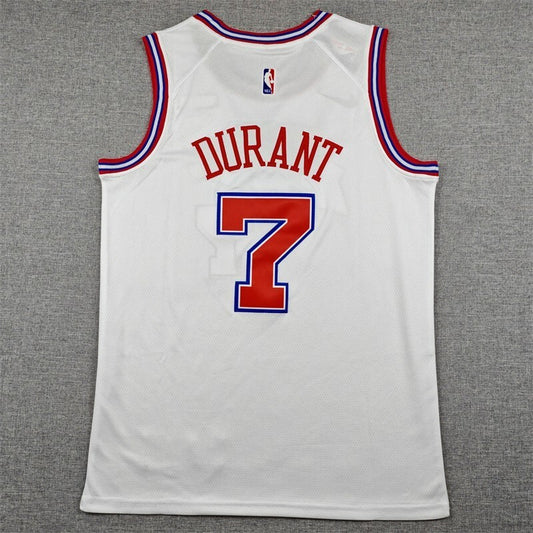 Houston Rockets #7 Kevin Durant 26 Rockets 7 White City Edition Style 1
