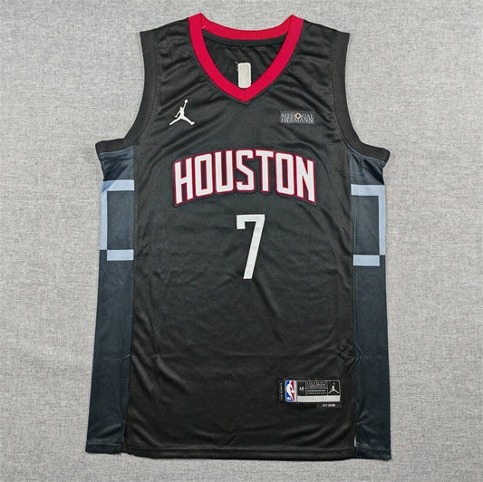 Houston Rockets #7 Kevin Durant Rockets 7 Black Style 2