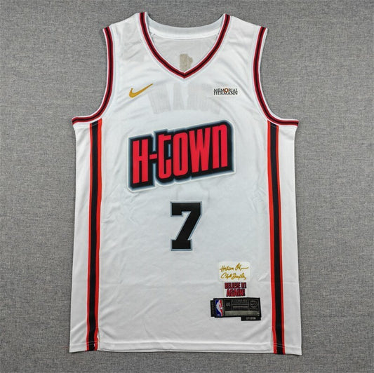Houston Rockets #7 Kevin Durant Rockets 7 White City Edition s-xxl Style 2