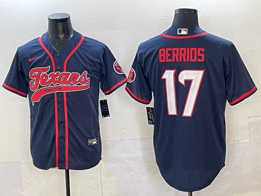 Houston Texans #17 Braxton Berrios Collaboration Style 1