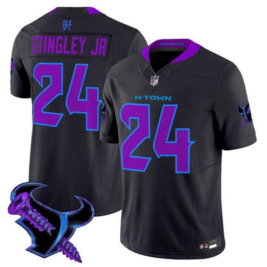 Houston Texans #24 Derek Stingley Jr. Black F.U.S.E. 2025 2025 DJ SCREW Vapor Limited