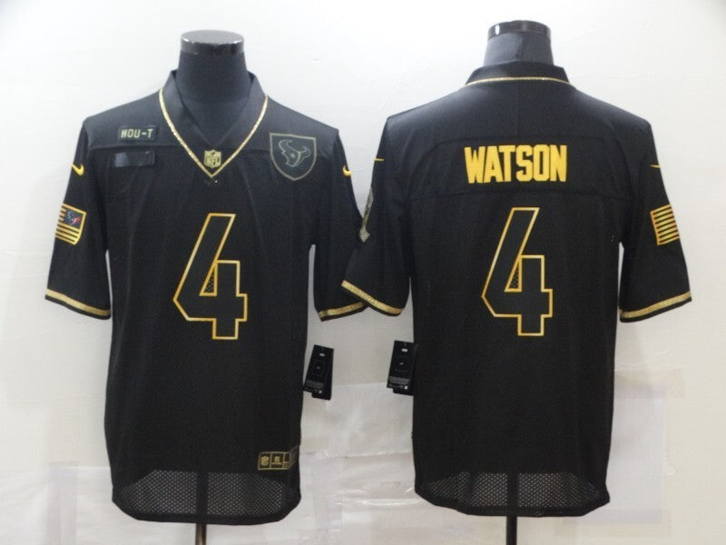 Houston Texans #4 Deshaun Watson 20 Salute Retro Gold 835 Style 1