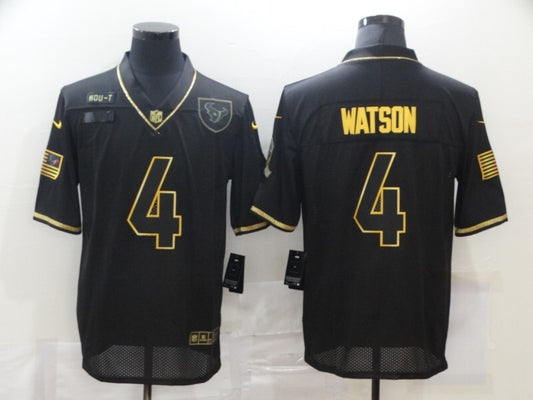 Houston Texans #4 Deshaun Watson 20 Salute Retro Gold 835 Style 2