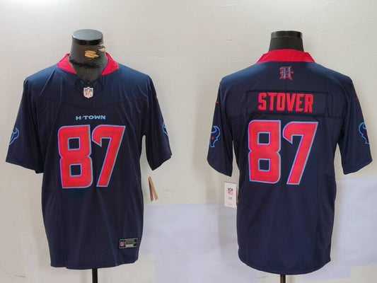 Houston Texans #87 Cade Stover V3 Style 3