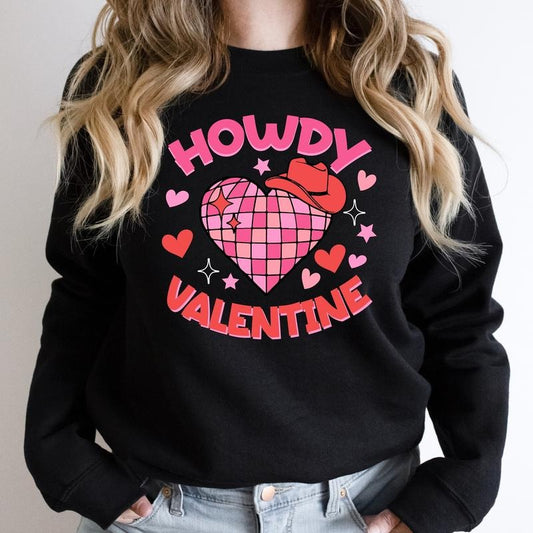 Howdy Valentine Sweatshirt, Western Valentines Day Hoodie, Cowgirl Gift Sweater For Valentine, Trendy Howdy Hoodie, Funny...