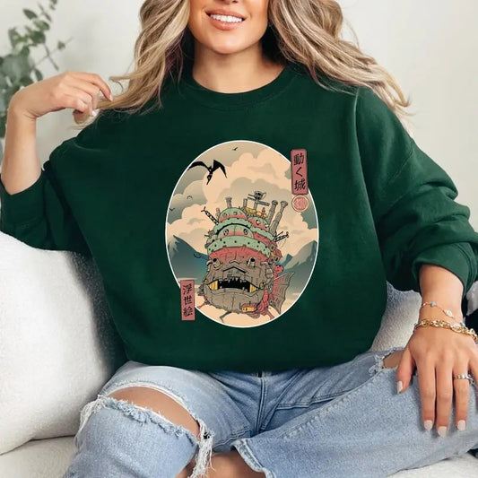 Howl's Moving Castle Sweatshirt, Howl and Sophie Shirt, Ghibli Shirt, Hayao Miyazaki, Studio Ghibli Gift, Anime Howls Moving Castle Shirt