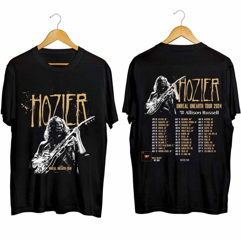 Hozier 2024 Tour Vintage Shirt, Hozier Unreal Unearth Tour 2024 Shirt, Hozier Tour Merch, Hozier Unreal Unearth Album, Hozier Fan Gift