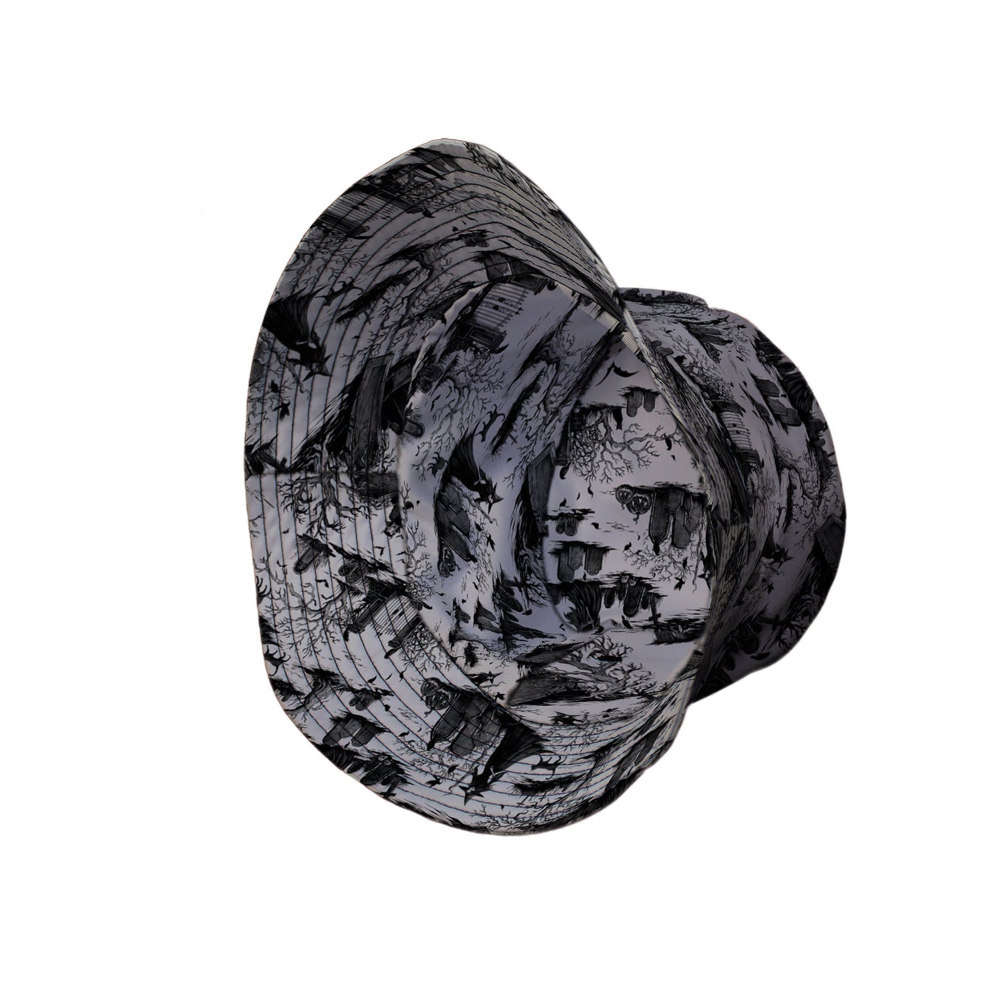 Haunted Graveyard Dark Bucket Hat