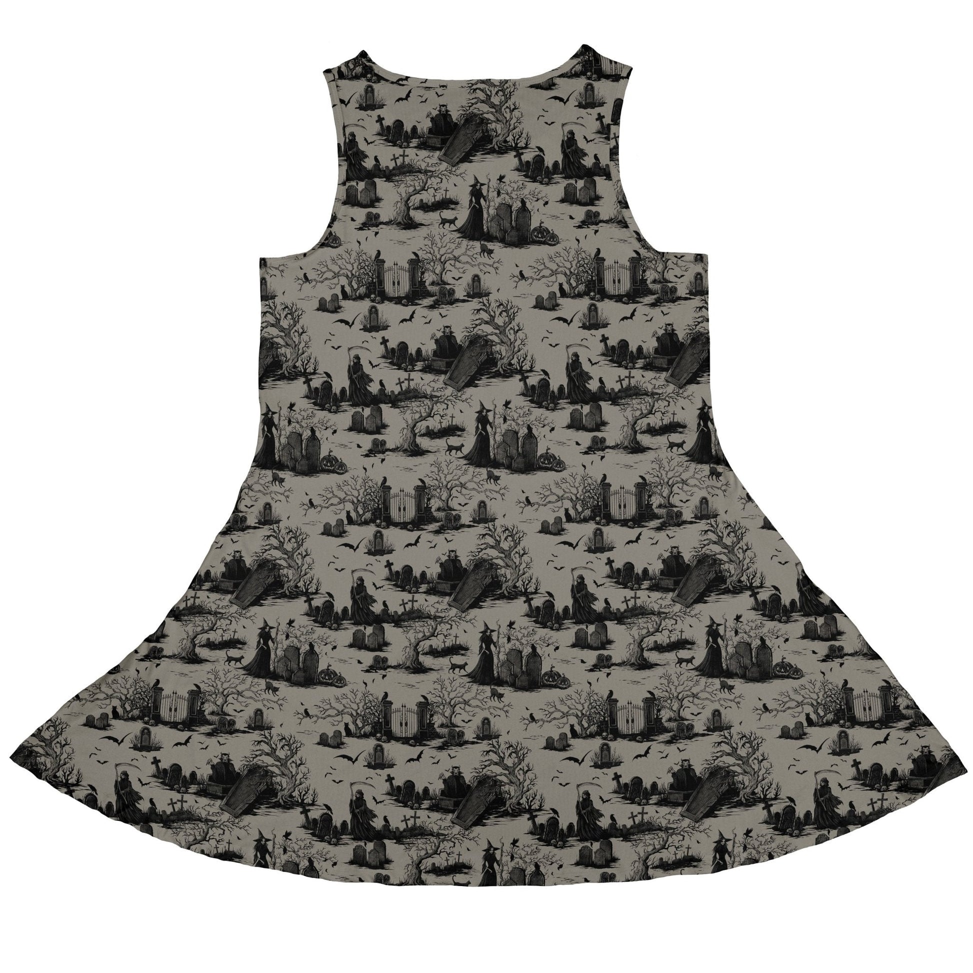 Haunted Graveyard Dark Sleeveless Dress