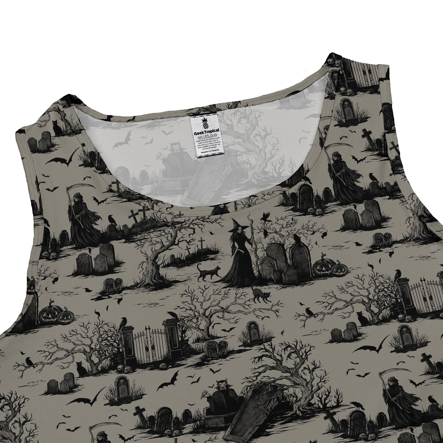 Haunted Graveyard Dark Sleeveless Dress