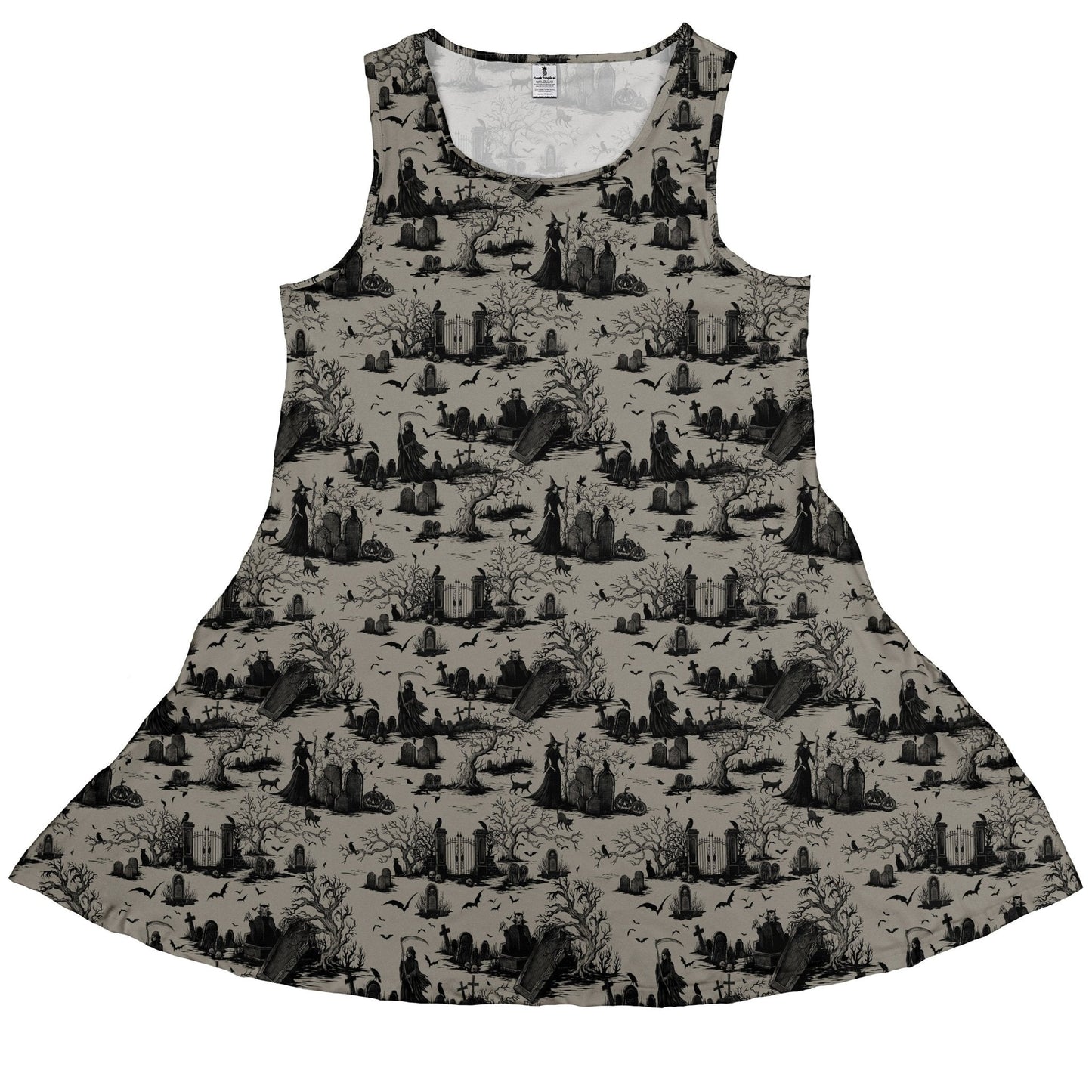 Haunted Graveyard Dark Sleeveless Dress