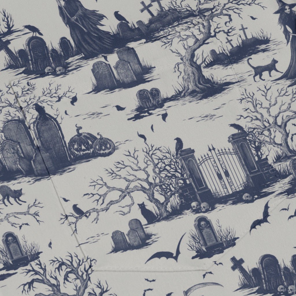 Haunted Graveyard Light Long Sleeve Button Up Shirt