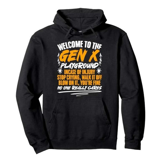 Humor Generation X Welcome To Gen X Funny Hoodie Casual Street Style Fleece Pullover Hooded Sweatshirt Tops Trendy For...
