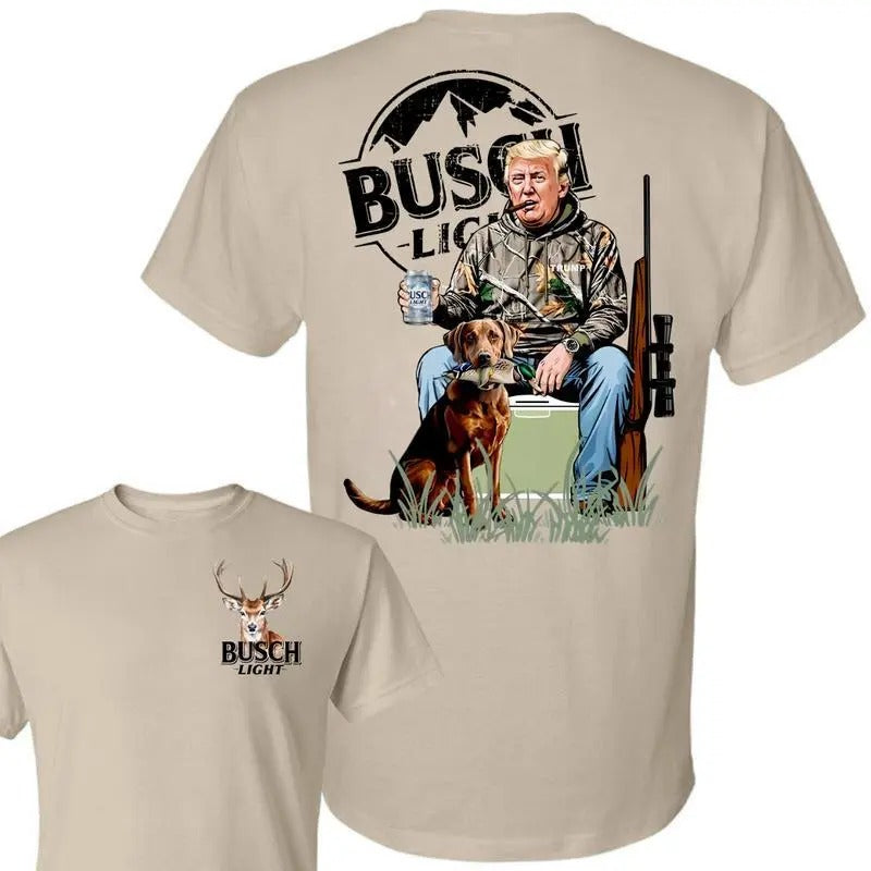 Hunter #Trumm With Busch Light Beer 2 Sides Tee, #Trumm and Your Hunt Dog, Hunting Season, Busch Light Shirt, Duck...