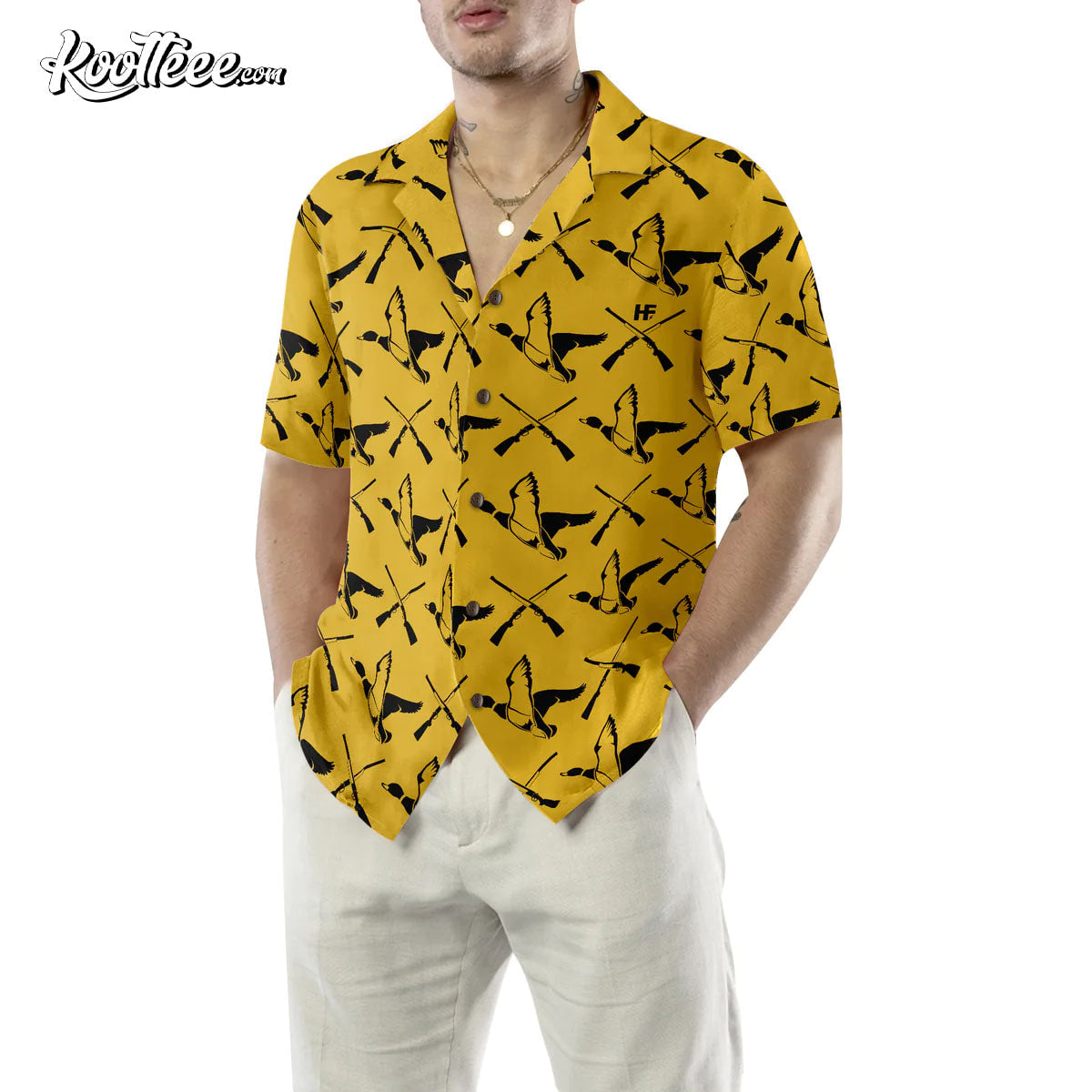 Hunting With Guns And Ducks Hawaiian Shirt