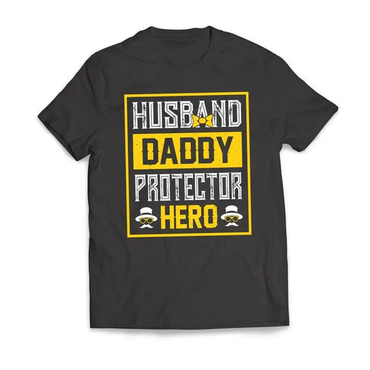 Husband DADDY Protector Hero Father's Day T-Shirt Casual Classic