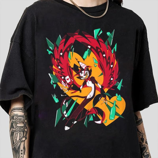 Husk T-Shirt, Hazbin Hotel Characters, Hazbin Hotel T-Shirt, Hazbin Hotel Cartoon , Birthday Gift for fan, Helluva Boss-1