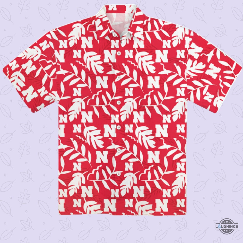Husker Hawaiian Shirt And Shorts Nebrask Cornhusker Football Aloha Beach Button Up Shirt NEW