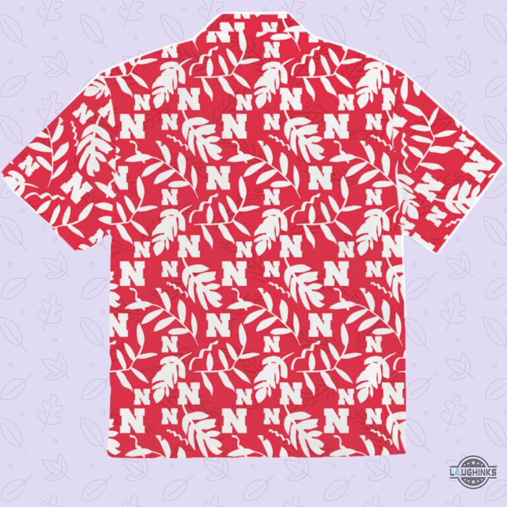 Husker Hawaiian Shirt And Shorts Nebrask Cornhusker Football Aloha Beach Button Up Shirt NEW