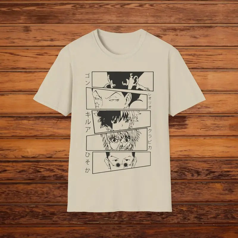 HxH Character Eyes T-Shirt - Unique Anime Lover Japanese Streetwear, Ideal Tee for Fans, Great Otaku Gift Sweatshirt, Hoodie, Comfort Colors