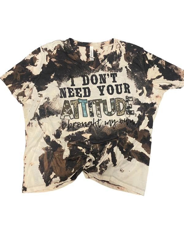 I Don't Need Your Attitude V-Neck Shirt Hoodie, Sweatshirt | InkThreadWorks.com
