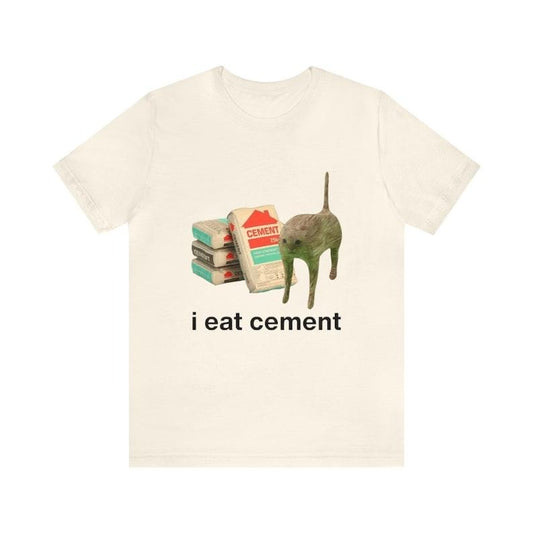 I Eat Cement Funny Cat Tee