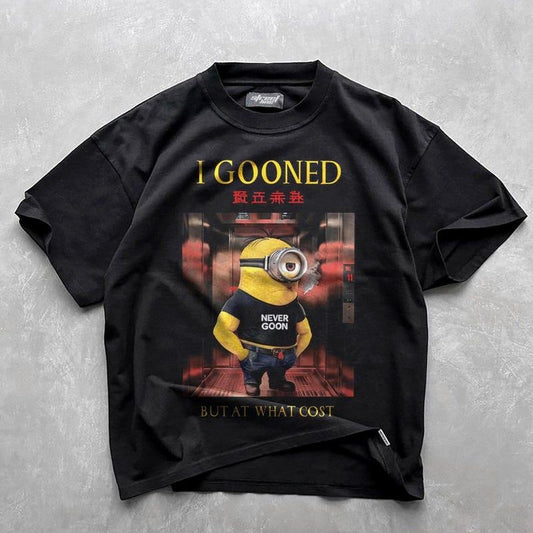 I Gooned but at What Cost Funny Tshirt, Japanese gooning Meme shirt, funny meme shirts, weird shirts, y2k tiktok tees...