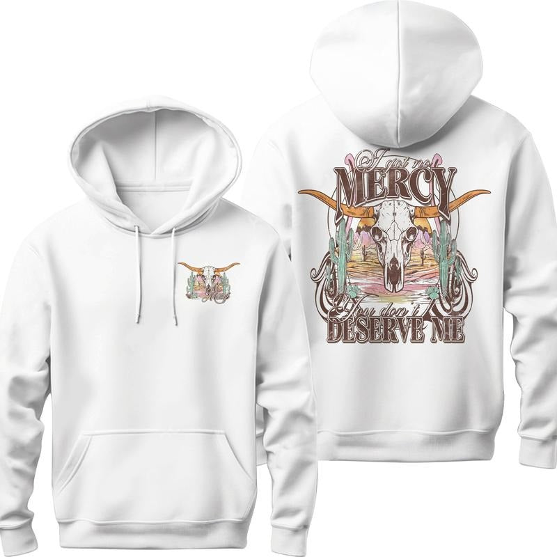 I Got No Mercy 2 sides  Sweatshirt, Cute Cowgirl Country Music Sweater, Cowboy Gift Hoodie and Sweater; T-shirt Cotton...